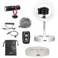 Sunpak Compact Folding Vlogging Kit with Boya Cardioid Microphone. 