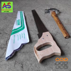 Paket Hemat 2 In 1 Gergaji Dan Palu Kambingset gergaji anti paku dan palu kambing bahan berkualitas
