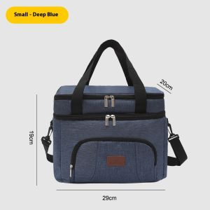 Zhuoya cách điện Túi giữ nhiệt cho thực phẩm hai lớp di động máy làm mát bữa trưa Tote