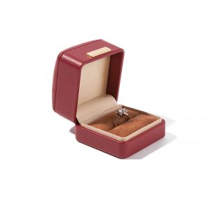 WAYCAI Gold Buckle Jewelry Packaging Box Round-cornered PU Leather Bracelet Box Luxury Premium Leather Pendant Box Jewelry Display