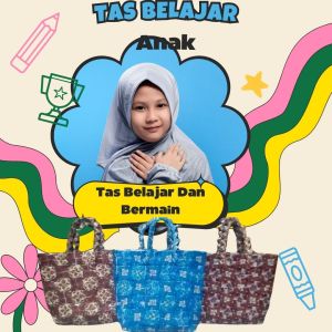 Tas souvenir anak daur ulang Bungkus pop es Kerajinan Anyaman Tas Belnja Pasar sayur dan buah