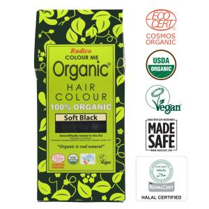 100% CERTIFIED ORGANIC HAIR COLOUR ( SOFT BLACK )