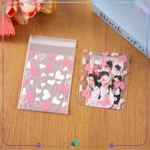 BF-C1365 50PCS Plastik OPP Bungkus Sleeve Cover Kartu Photocard 50 Lembar Plastik Motif Warna Warni