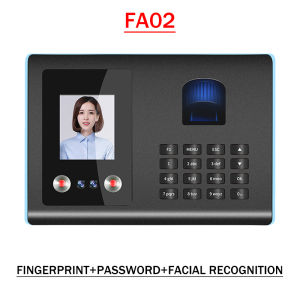 WNC Intelligent Face Biometric Fingerprint Password Employee Attendance Machine Checking-in Recorder 2.8 in-ch TFT Screen Infrared Dual-Camera Fast to Identify Support Data output(fingerprint USB card reader clock employee electronic device)