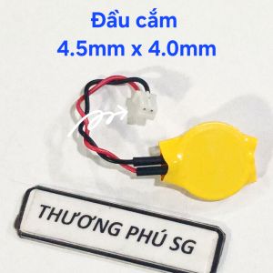 Pin Cmos 2032 CR2032 - 3V / Pin 2 dây đầu cắm 2 lổ (Dài x Rộng): 4.5mm x 4.0mm
