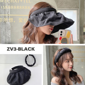 TOPI PANTAI WANITA VISOR LEBAR SUMMER OUTDOR LIPAT ANTI UV MATAHARI FASHION KOREA IMPORT ZV nomide