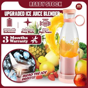 6 Blades Cordless Fruit Juice Blender 380ml High-speed Ice Blender Jus Fruit Mixers Milk Shake Blender Juicer 果汁机榨汁机