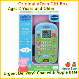 VTech Hasbro Peppa Pig Lets Chat Learning Phone (Age 2+ Year) Alphabet Number Cartoon / AppleBear