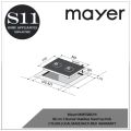 Mayer MMSS882HI/MMGH882HI  86 cm 2 Burner Stainless Steel / Glass Gas Hob 2 YEARS LOCAL MANUFACTURER  WARRANTY. 