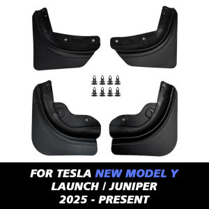 Tesla Model Y Juniper 2025/2026 Mud Flaps Splash Guards No Drill Fender Guards 4PCS