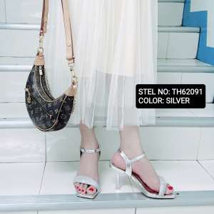 Korean sandals block heel closed Genuine Leather One word buckle shoes 3inch(high quality)2024.11