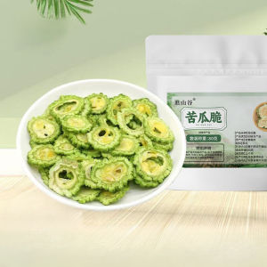 Bitter Melon Crispy Chips/Strips Sugar-Free Natural Snacks No Sucrose Heat-Clearing Detox/Lower Cholesterol Snacks For Diabetics Healthy Adults/Afternoon Tea Family Picnic Outdoor