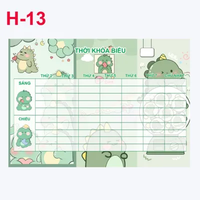 Thời Khóa Biểu Khủng Long dễ thương so cute ( 17 mẫu khác nhau-ko có keo dán)