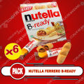 NUTELLA B READY ISI 6 PCS X 22GR 1 BOX, NUTELLA FERRERO B-READY 22 GR X 6 PC 132GR HALAL, NUTELLA BREADY 6PCS X 22 GRAM. 