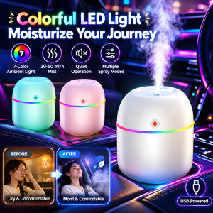 Mini Humidifier USB Humidifier Lucky Clover Design Portable Desk Humidifier Quiet Cool Mist Small Air Humidifier