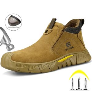 Men Welder Work Boots Footwear Puncture-Proof Work Shoes Steel Toe Safety Boots Men Indestructible Boots Protective Safety Shoes