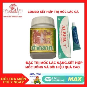 Mốc uống cho gà đá COMBO Mốc uống cộng mốc bôi Sản Phẩm Cho Chọi Bị Lác Dạng Nặng Cả Chân Lông.