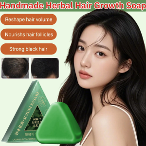 Pure Handmade Anti Hair Loss Soap Herbal Solid Shampoo Bar Hair Strengthening and Cleansing