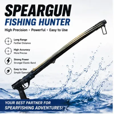 New Space Aluminum Fish Shooting Device Powerful Elastic Band Fish Dart Shooter High Accuracy Outdoor Fish Catching Spear Tool