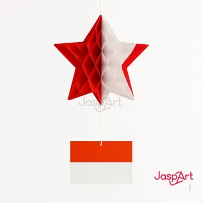 lampion love Merah Putih + Bendera Hiasan Dekorasi 17an Agustusan bentuk Hati HIASAN HUT RI 15JB