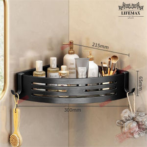 -SG Seller-Wall mounted space aluminum storage rack/perforation-free bathroom triangle basket/Toilet corner rack