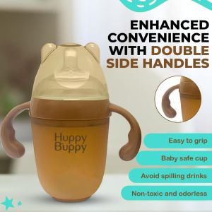 Huppy Buppy Nano Silver Silicone Baby Bottle Antibacterial