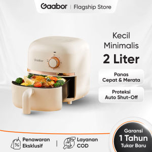 Gaabor Air Fryer Mini Low Watt 2L Penggorengan Tanpa Minyak Anti Lengket Mudah Dibersihkan