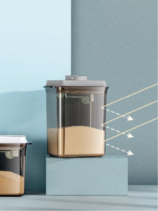 ANKOU Airtight Milk Powder Container With Scraper - Rectangle Scraper Black Anti-UV Container(1700ml)