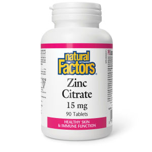 Natural Factors Zinc Citrate – Bổ sung kẽm hấp thu tốt hỗ trợ miễn dịch và làn da khỏe mạnh