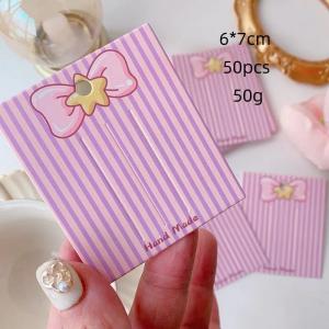 50PCS Hairband Display Card Hairpin Long Paper Card Hairband Bracelet Price Tag for DIY Hair Jewelry