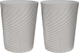 1.8 Gallon Small Trash Can Wastebasket Recycling Bin Slim Profile for Compact Spaces Bathroom Office Bedroom Kitchen (1.8 Gallon Black)