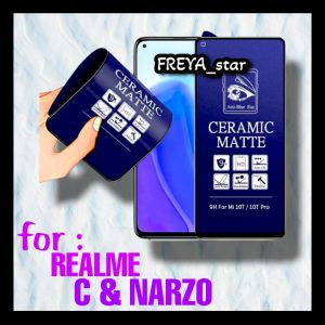 Blue Ray Ceramic film matte screen guard REALME C1 C2 C3 C11 C12 C15 C17 C20 C20A C21 C21Y C25 C25S C25Y C31 C35 C10 C30 C30S C33 C55 XT NARZO 20 30 50 50I 50A PRO 2020 2021