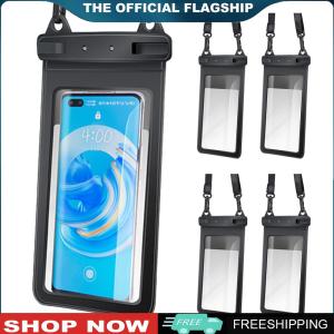 [CHAMAIR STORE]5pcs Waterproof Floating Phone Case with Adjustable Lanyard for Beach and Pool Use