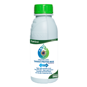 PROTEK MAX TANIXA chai 500ml Ngăn ngừa nứt thân xì mủ. Tạo miễn dịch – ngăn ngừa thối rễ. Tăng hiệu quả thuốc bệnh. Lân lưu dẫn 2 chiều làm bông cho cây trồng