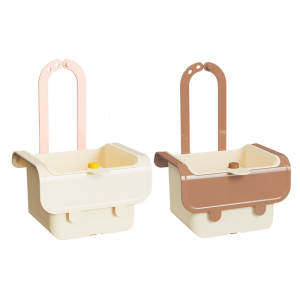 Sink Strainer Basket Hanging Design Press Automatic Dumping For Compacts Kitchens Efficient Scraps Separation Rack