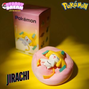 Anime Pokemon Figures Toys Starry Dream Komala Snorlax Pikachu Jirachi Eevee Bulbasaur Cute Sleeping Dolls Model Statues