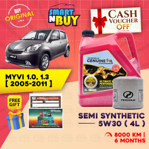 Perodua Engine Oil 5W30 Semi Synthetic Original Minyak Hitam Kereta Perodua Myvi Old Gen1 2005-2011 Minyak Enjin Kereta