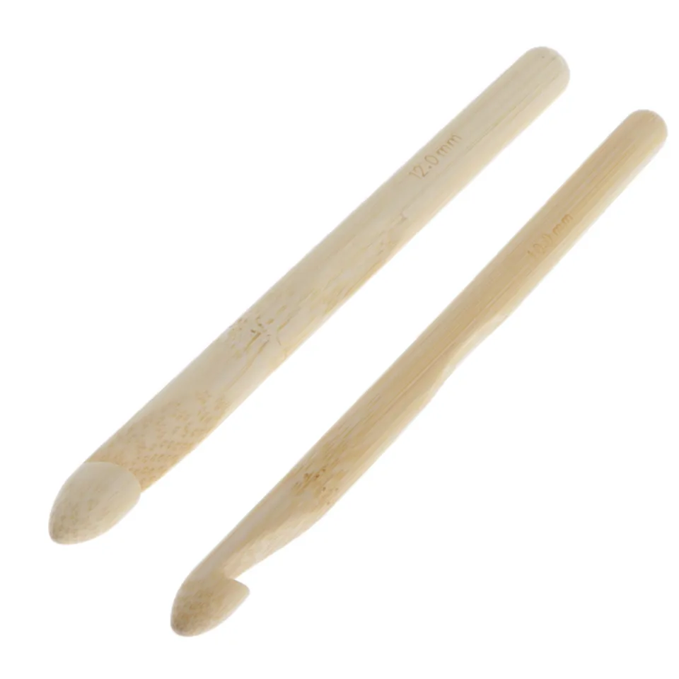 Fyydes Crochet Hook,Wooden Knitting Needle,3pcs Large Thick