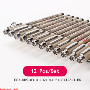 5/9/12 Pack Pigment Liner Manga Markers Set Neelde Art Drawing Brush Pen Waterproof Sketch Stationery School Supplies