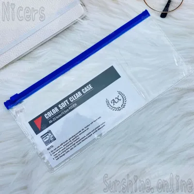 #1124 Color Soft Clear Case pouch zip lock pouch A6
