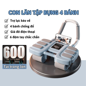 Công Cụ Tập Cơ Bụng Con Lăn 4 Bánh 6 Khuỷu Tay Hỗ Trợ Bài Tập Uốn Bụng Tập Giảm Mỡ Bụng Tại Nhà Tập Thể Hình Tại Nhà