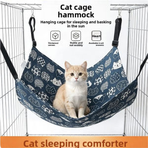 Cat Hammock Hanging Cat Bed for Cage Oxford Cloth Pet Swing Sleeping Nest Space Saving Kitten Bed