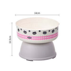 chén nhựa chống gù hoạ tiết in nhỏ dành cho chó mèo - T3 PETS SHOP