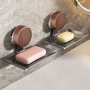 CHARRISSA 1/2pcs Punch-free Self-draining Soap Box Suction Cup Plastic Shower Soap Holder Toilet Soap Shelf Drying Rack Sponge Container Bathroom