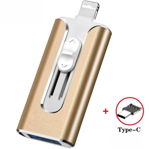 High Speed 1TB 3 in 1 Push Pull USB Flash Drive External Storage for Smartphone Tablet Computer