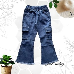 Celana Cutbray Cargo Anak Perempuan