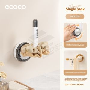 LODER ECOCO Press & Twist Suction Cup Hook Wall Mount Strong Adhesive No Drill Bathroom Kitchen Hanger