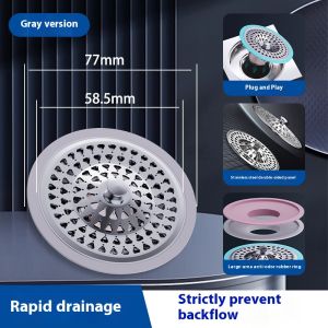 ฝาปิดท่อน้ำทิ้ง ตัวกรองท่อระบายน้ํา ตะแกรงกันกลิ่นกันแมลง ตะแกรงกรองน้ำเสียสเตนเลสป้องกันการอุดตัน