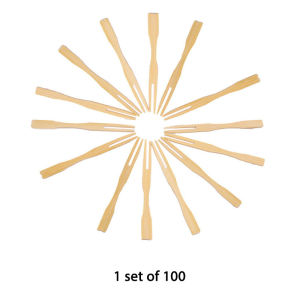 Buy 1 Take 1 100Pcs/Pack Bamboo Mini Fork Siomai Takoyaki Cocktail Fruitpick Pica-pica Fishball 9CM