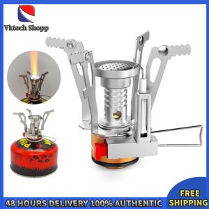 Vktech 3000W Outdoor Mini Gas Stove with Piezo Camping One-piece Gas Stove Foldable Cooking Stove for Outdoor Cooking Picnic